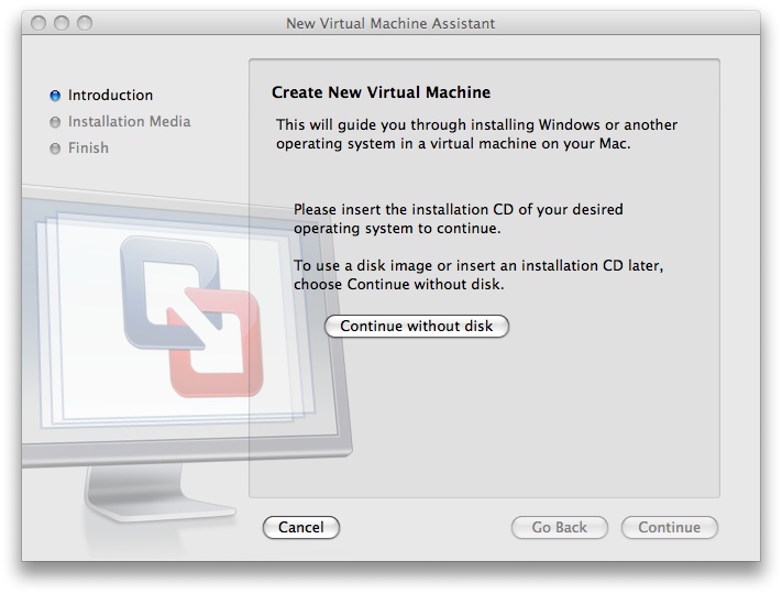install virtual pc for mac withoud disc